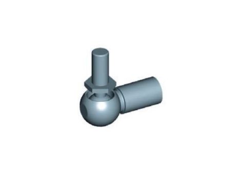 Mocowanie sprężyny gazowej z gwintem M8-M8 przegub kulowy, fi 13 mm, długość 30 mm, do 1200N