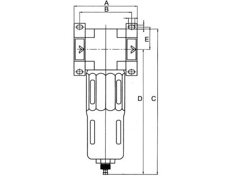 Filtr sprężonego powietrza G 1/4 GW do 16 bar, 20 mikronów, Flowmatik - 3