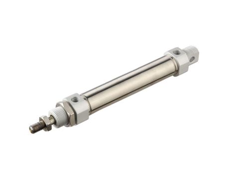 Siłownik pneumatyczny okrągły ISO6432 D16x80 z amortyzacją mechaniczną