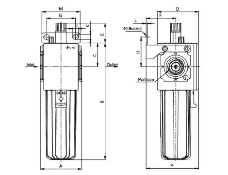 Smarownica sprężonego powietrza G 3/8 GW do 10 bar - 2