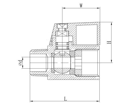 Zawór kulowy mini gwintowany Flowmatik G 1/2 GW - G 1/2 GZ, PN63 nierdzewny stal 316, PTFE - 2