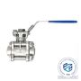 Zawór kulowy do wspawania Flowmatik BW 4 PN63, 3-elementowy PTFE 316 z płytą ISO5211 z blokadą - 3