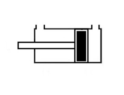 Siłownik pneumatyczny kompaktowy, D50x50 ISO21287, z gwintem wewnętrznym - 2