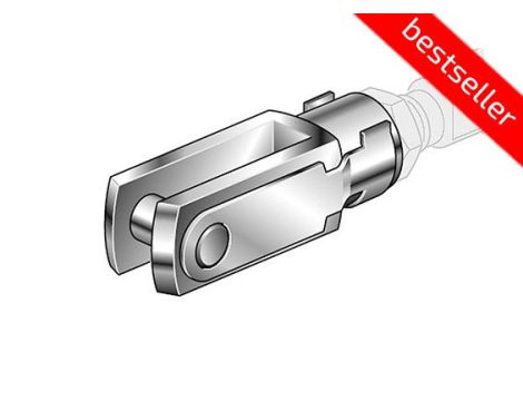 Końcówka widełkowa M10x1,25 do siłownika pneumatycznego D25-32, ISO15552/6431, ISO6432