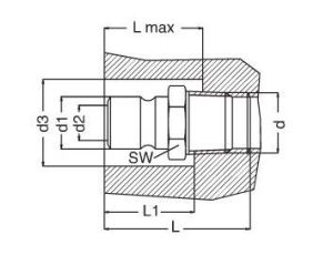 Króciec do form wtryskowych DN6 typ DME, G 1/8 GZ, bez zaworu