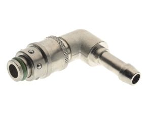 Króciec do form wtryskowych DN8 typ RPL, kątowe 90 stopni do węża fi 6 mm, bez zaworu