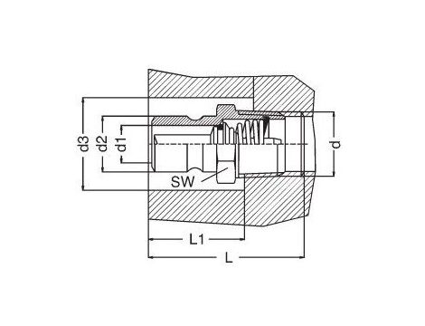Króciec do form wtryskowych DN9 typ DME, G 3/8 GZ, z zaworem