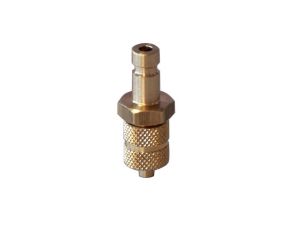 Króciec szybkozłącza DN2,7 typ 20, skręcany do węża fi 3x4 mm, mosiądz