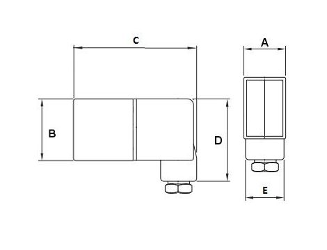 Cewka elektrozaworu 12V DC z wtyczką z diodą LED, szerokość 22 mm, trzpień fi 9 mm - 2