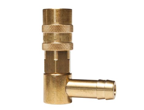 Szybkozłącze do form wtryskowych DN6 typ DME, kątowe 90 stopni do węża fi 9 mm, bez zaworu