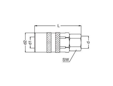 Szybkozłącze do form wtryskowych DN9 typ DME, G 1/2 GW, z zaworem - 2