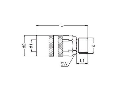 Szybkozłącze do form wtryskowych DN9 typ DME, G 1/4 GZ, z zaworem - 2