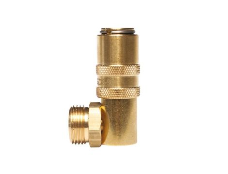 Szybkozłącze do form wtryskowych DN9 typ DME, kątowe 90 stopni G 1/4 GZ, z zaworem