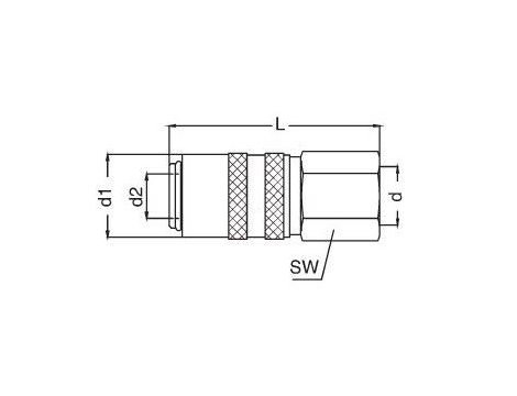 Szybkozłącze do form wtryskowych DN9 typ HASCO, G 1/2 GW, bez zaworu - 2