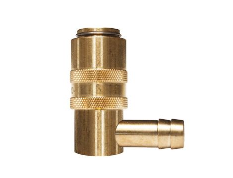 Szybkozłącze do form wtryskowych DN9 typ HASCO, kątowe 90 stopni do węża fi 13 mm, z zaworem