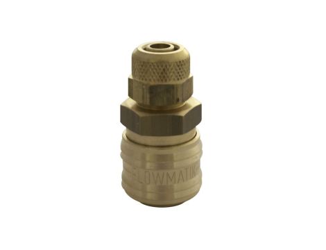 Szybkozłącze pneumatyczne DN7,2 typ 26, skręcane do węża fi 10x8 mm, mosiądz