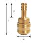 Szybkozłącze pneumatyczne DN7,2 typ 26, do węża fi 9 mm, gniazdo szybkozłącza, mosiądz - 3
