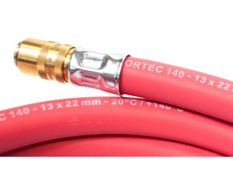 Wąż gumowy EPDM Calortec 140°C fi 9,5x18 mm, 20 bar, czerwony - 2