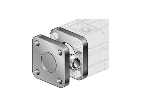 Ucho proste kompletne do siłownika pneumatycznego D32, ISO15552/6431, ISO21287, ze śrubami montaż.