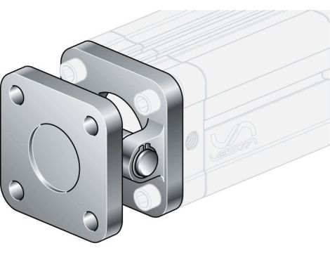 Ucho proste kompletne do siłownika pneumatycznego D63, ISO15552/6431, ISO21287, ze śrubami montaż.