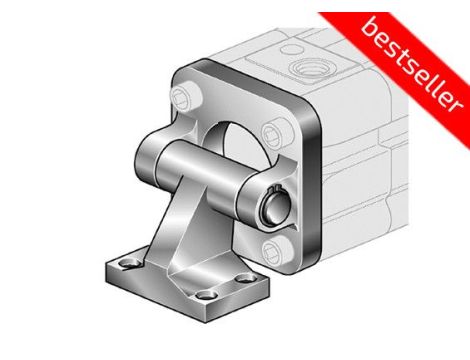 Ucho skośne kompletne do siłownika pneumatycznego D125, ISO15552/6431, ISO21287, ze śrubami montaż.