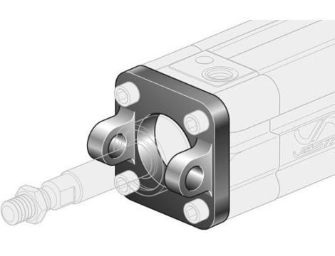 Widełki przednie do siłownika pneumatycznego D100, ISO 15552/6431, ISO21287, ze śrubami montażowymi - 2