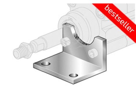 Łapa mocująca do siłownika pneumatycznego D125, ISO15552/6431, ISO21287, ze śrubami montażowymi