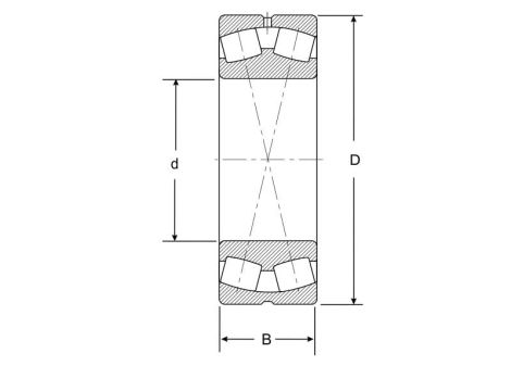 Łożysko baryłkowe dwurzędowe 10X22218 EA.W33.EE SNR 90 x 160 x 48 - 2