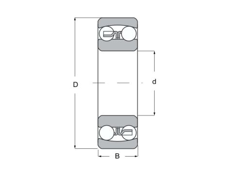Łożysko kulkowe wahliwe 2208.G15 SNR, 40 x 80 x 23 - 3