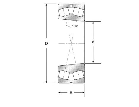 Łożysko baryłkowe dwurzędowe 22317.EAW33 SNR 85 x 180 x 60 - 3