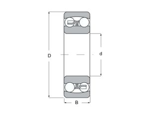 Łożysko kulkowe wahliwe 2304EEG15 SNR, 20 x 52 x 21 - image 2
