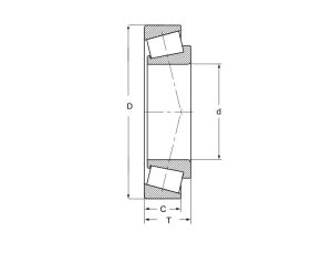 Łożysko stożkowe jednorzędowe 29585/21 FBJ, 63.5 x 110 x 25.4 - image 2
