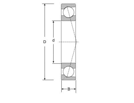 Łożysko skośne jednorzędowe, łożysko precyzyjne B7007 C T P4S UL FAG, 35 x 62 x 14 - 3