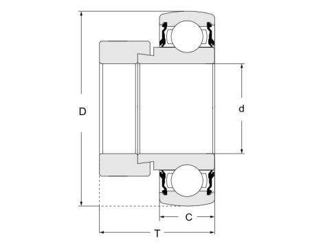Łożysko samonastawne ES.211.G2 SNR, 55 x 100 x 48.4 - 3