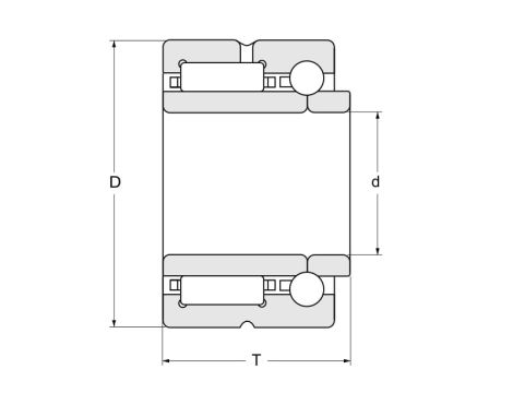 Łożysko kombinowane F 206473.2 INA 15 x 21 x 18.2 - 3