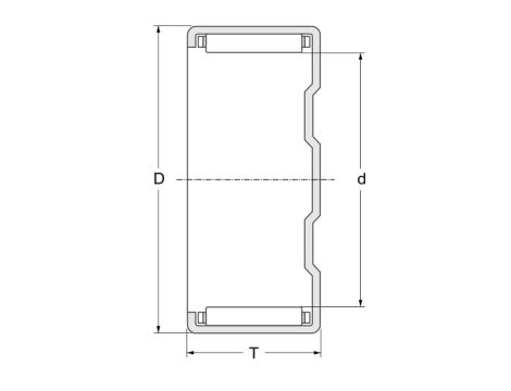 Łożysko igiełkowe nieprzelotowe F 214930.BK INA 15 x 28 x 26 - 3