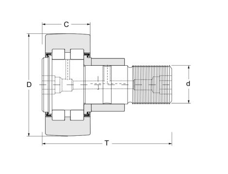 Rolka wałeczkowa z trzpieniem F 229025.PWKR INA, 18 x 40 x 23.5 - 2