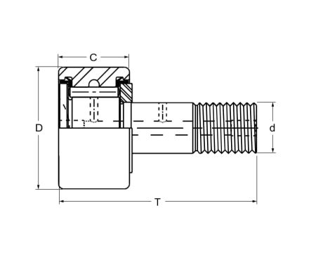 Rolka igiełkowa z trzpieniem, koncentryczna F 231315.KR INA, 12 x 32 x 14 - 3