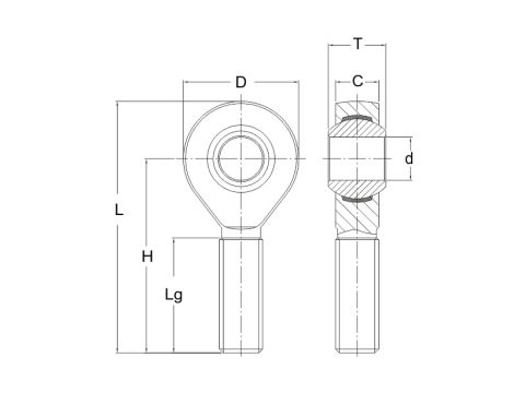 Główka cięgła GAR6 UK INA - 2