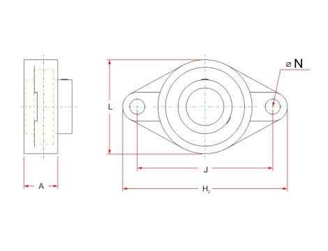 Oprawa samonastawna żeliwna GEHCJT04 GG N INA - 2