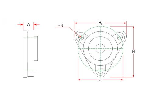 Oprawa samonastawna żeliwna GG.CFTR05 INA - 2