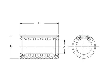 Tuleja toczna KB16 PP INA, 16 x 26 x 36 - 3