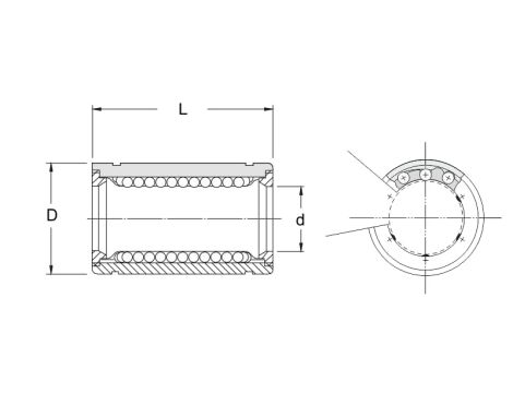 Tuleja toczna KBO50 PP AS INA, 50 x 75 x 100 - 3