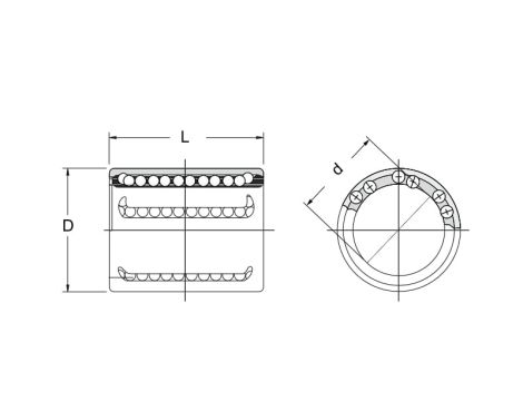 Tuleja toczna, powłoka antykorozyjna KH30 PP RROC INA, 30 x 40 x 50 - 3