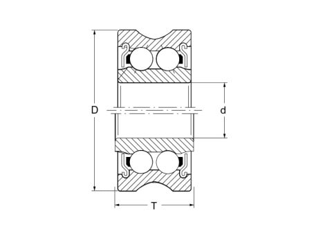 Rolka profilowana LFR5206 20 NPP INA, 25 x 72 x 25.8 - 3