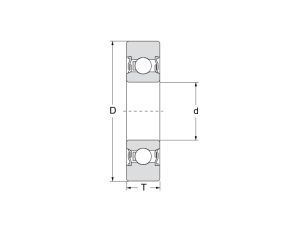 Rolka z otworem LR203 X 2RSR INA, 17 x 47 x 12 - image 2