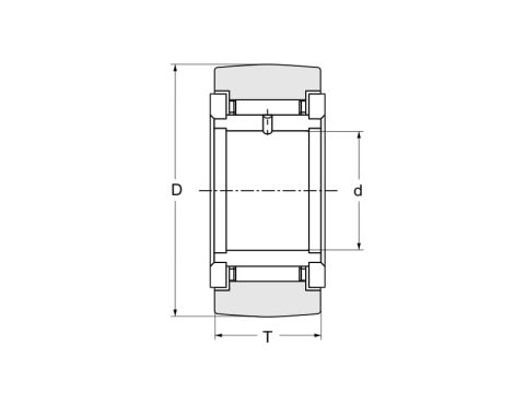 Rolka igiełkowa NATR50 PP A INA, 50 x 90 x 32 - 2
