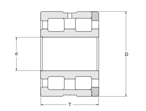 Łożysko walcowe dwurzędowe NJ12012.S03H100 SNR, 25 x 52 x 21 - 3