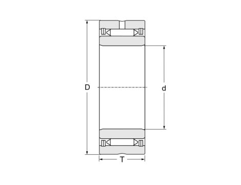 Łożysko igiełkowe NKIS65 A INA 65 x 95 x 28 - 2