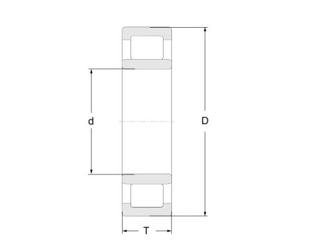 Łożysko walcowe jednorzędowe NU.2215.E.G15 SNR, 75 x 130 x 31 - 3